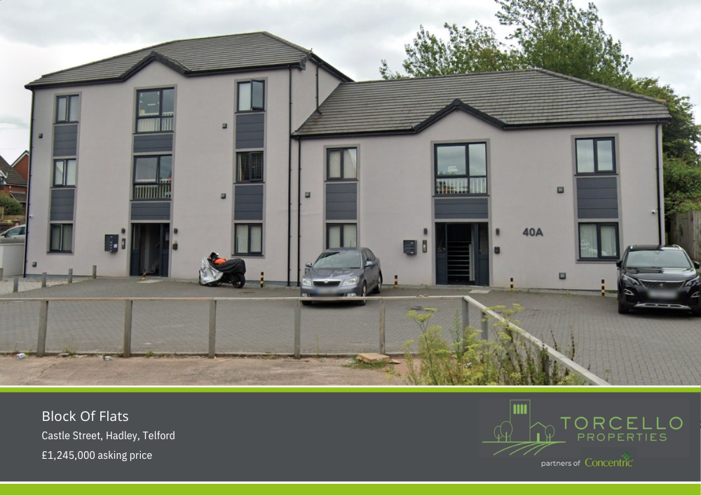 Block of 10 flats, Castle Street, Hadley, Telford